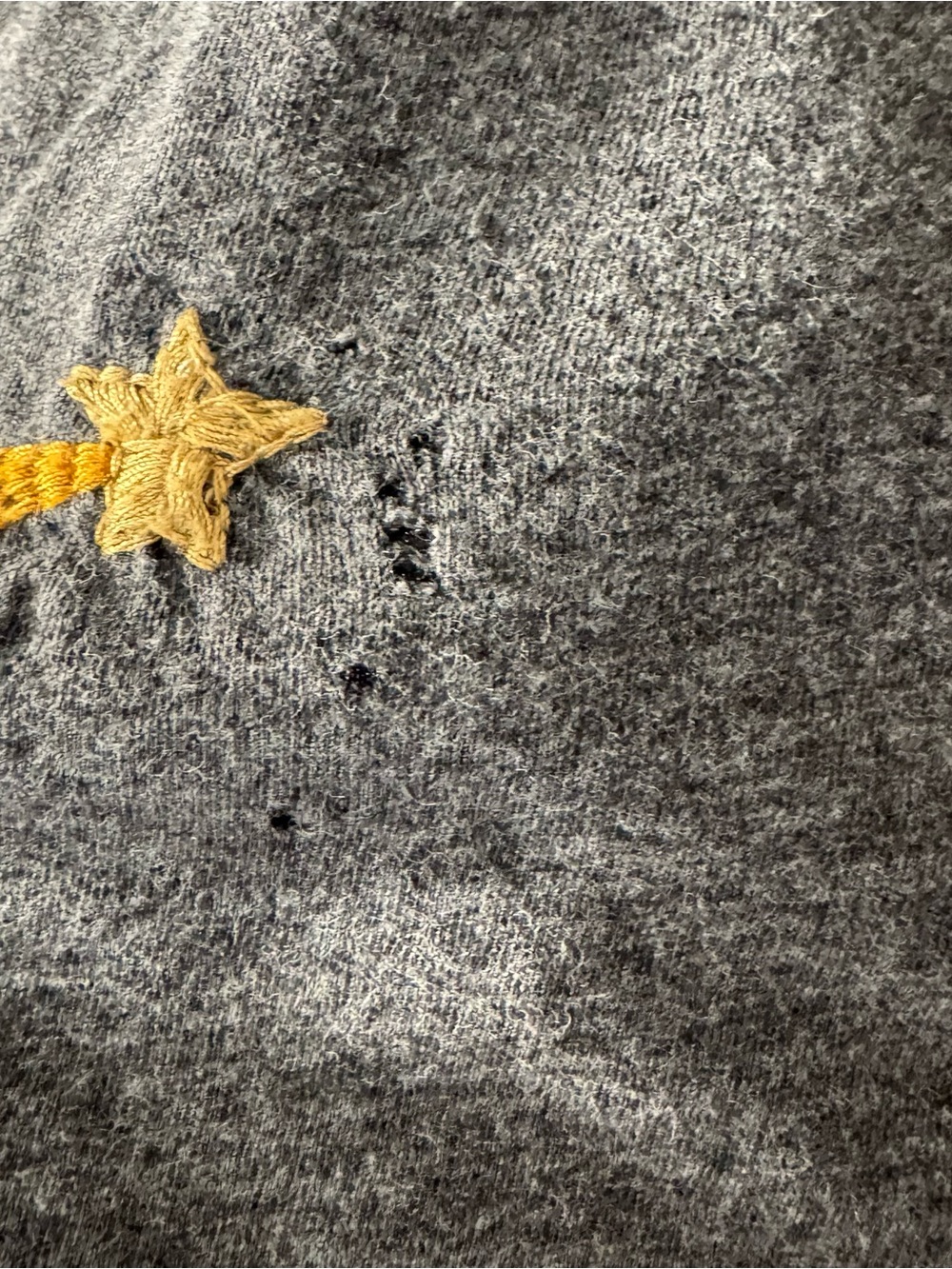 Johnny Was Charcoal Embroidered Long-Sleeve Tee with Multicolor Motifs - Picture 5 of 5